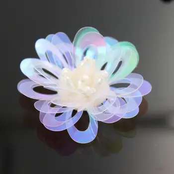 3D rankų zawalcowany gėlių medžiaga lipdukai, raudona ir balta vestuvių batai gėlės 