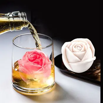 3D Rožių Gėlių Ledo Kubeliai Pelėsių Mousse Cake Silikono Šokolado Pelėsių Rankų darbo Lašas Žvakė Muilo Silikono Formos Virtuvės Įrankiai