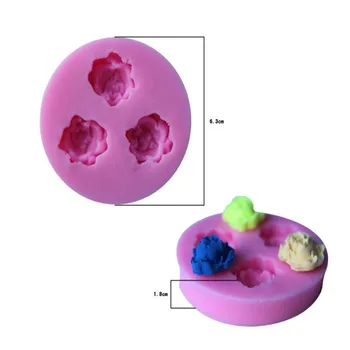 3D Rožių žiedų šokolado vestuvių tortas dekoravimo priemonės, 3D kepimo minkštas silikono formos lengvai sukurti pilamas cukrus