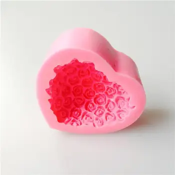 3D Silikono Rožių Žiedų Formos Cukraus Pelėsių Amatų Meilės Kepimo Pelėsiai, Pelėsiai Šokoladinis Pyragas Įrankiai Širdies Minkštas