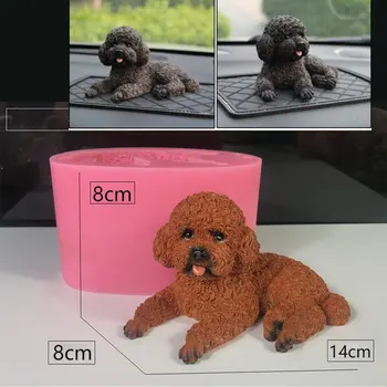 3d teddy šuo formą gyvūnų pelėsių silikono formų skirti tortas minkštas šokolado pelėsių 