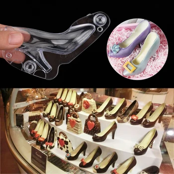 3D Tortas Dekoravimo Pelėsių Įrankiai 3D Aukšto Kulno Batų Formos Šokoladiniai Saldainiai, Cukraus Pasta Pelėsių 