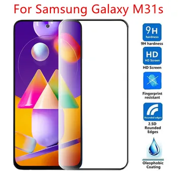 3pcs 9D Visiškai Padengti Apsaugine Stiklo Samsung M31s M317F Galaxy m 31s Saugos Screen Protector Samsung M31 S m 31 s Stiklas