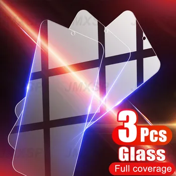 3Pcs Apsauginis Stiklas OnePlus 8T 7T 7 Nord 10 100 Grūdintas Stiklas OnePlus 6 6T 5 5T 3 3T Screen Protector, Pilnas draudimas Filmas