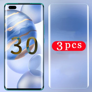 3Pcs apsauginė plėvelė huawei honor peržiūrėti 30 pro plus v30 30s 20 lite 20i 20s v20 grūdintas stiklas telefono screen protector stiklo