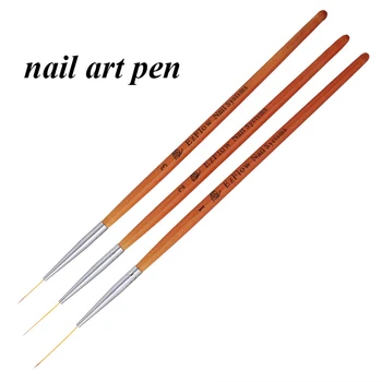 3pcs Nail Art Piešimo Žymėjimo Liner Pen Šepečiu 