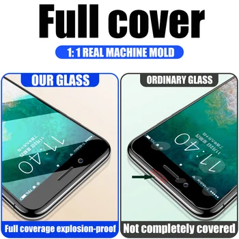 3PCS Visiškai Padengti Stiklo iPhone 12 Grūdintas Stiklas Screen Protector Dėl 