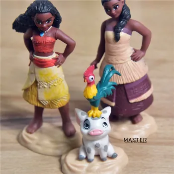3piece 6.5-9.5 cm Moana princesė ir motina Veiksmų Skaičius, Modelis Žaislas Moana princesė žaislų kolekcija