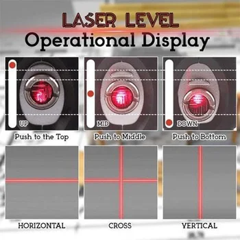 4 In 1 Lazeriniai Matavimo Įrankis Vertikalus Horizontas Priemonė Juosta Aligner Burbuliukai Valdovas Lazeriai Tiksli Žymėjimo Linijos Matavimo Liniuotė