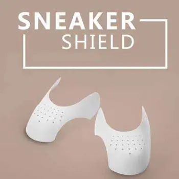 4 Paires Sneaker Optikos Padengti Raukšlių Laikiklis Batų Shield Toe Dangtelį, Viduje Raukšlių Raštas Kojų Parama