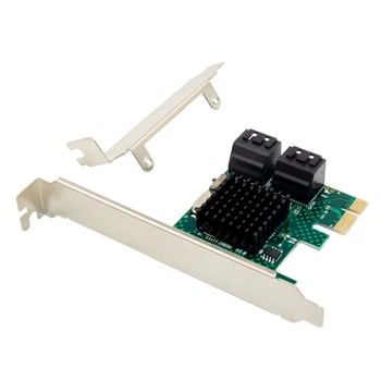 4-Port SATA 3.0 Išplėtimo Plokštę PCI-E X1 ASM1061 Dual Layer SATA 6G Kietųjų Diskų Keitiklis Kortelės