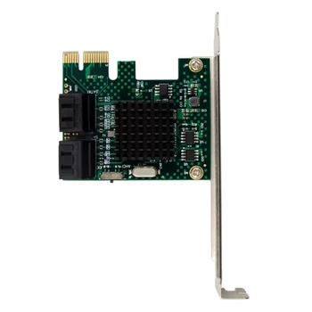 4-Port SATA 3.0 Išplėtimo Plokštę PCI-E X1 ASM1061 Dual Layer SATA 6G Kietųjų Diskų Keitiklis Kortelės