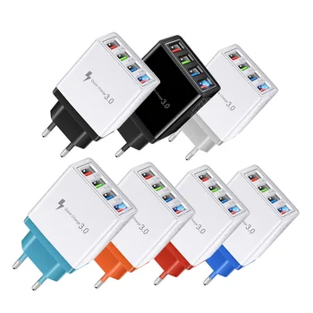 4 USB jungtys Greito Įkrovimo USB Power Adapter Telefono Keliauti Namo Įkroviklis MUMS ES Kištukas Xiaomi M15 5S 5S Mix 