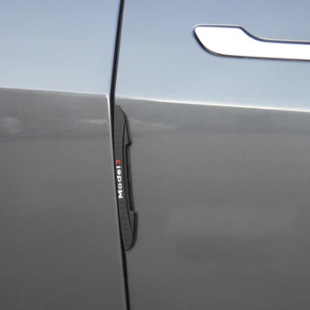 4pcs Automobilio Duris Anti-susidūrimo Juostelės, Gumos Anti-scratch Lipdukas Modifikuoti Priedai Tesla Model 3 Automobilių Apdailos Reikmenys
