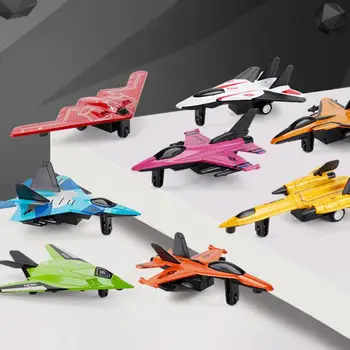 4Pcs Kūrybos Modeliavimas Mini Plastikiniai Rankų judesių Koordinavimą Traukti Atgal Lėktuvo Modelio Papuošalus Žaislai Vaikams