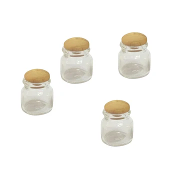 4pcs Mini Skaidraus Stiklo Saldainiai Baras Miniatiūriniai Mini Uogienės Stiklainis