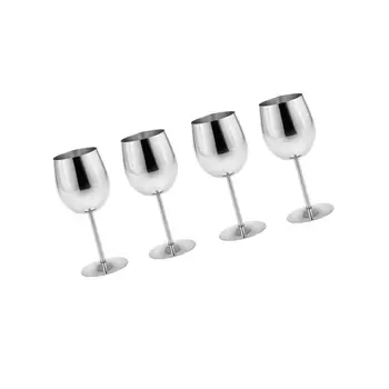 4Pcs Nerūdijančio Plieno Vyno Taure, Dvigubų Sienelių Izoliacija Neperleidžiama Taurių Raudonųjų Baltas Vynas, Šampanas - Daugkartinio naudojimo