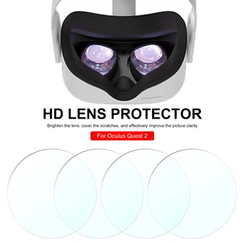 4pcs Objektyvas Kino VR Ekrano Apsauginė Plėvelė Oculus Quest 2 VR Virtualios Realybės laisvų Rankų įranga Šalmas Anti-Scratch Objektyvas Gynėjas Objektyvai
