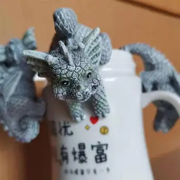 4PCS/Set Dervos Dinozaurų Figūrėlės Kabo Taurės Modelis Dragon Priedai Neperpučiamas Vazonas Dekoracija Namuose Tarnyba