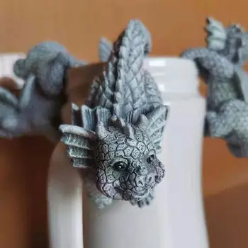 4PCS/Set Dervos Dinozaurų Figūrėlės Kabo Taurės Modelis Dragon Priedai Neperpučiamas Vazonas Dekoracija Namuose Tarnyba