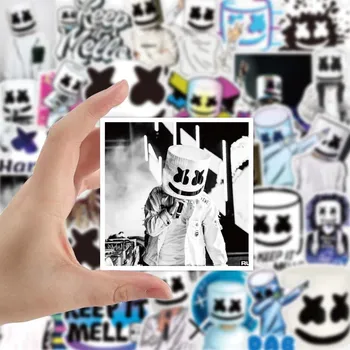 50 Vnt Pop Roko Dainininkė Marshmello Lipdukai DJ Laikyti jį Mello EDM Animacinių filmų PVC Grafiti 