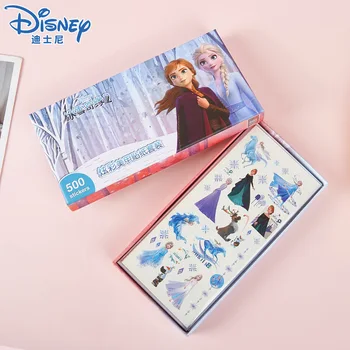 500Pcs/Box Set Disney 4 Lakštai Nagų +5 Tatuiruotė Lakštai Lipdukas Užšaldyti Anna Elsa snieguolė Mielas Vaikas Nagų Lipdukas Lipdukas Tatuiruotė