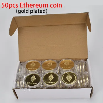 50pcs/Daug Kolekcionuojamų Ethereum monetos Progines Monetas Už Suvenyrų