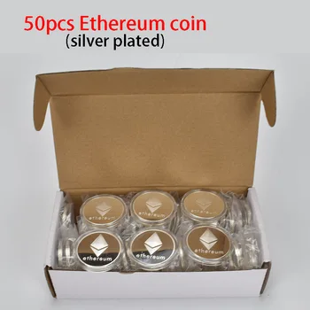 50pcs/Daug Kolekcionuojamų Ethereum monetos Progines Monetas Už Suvenyrų
