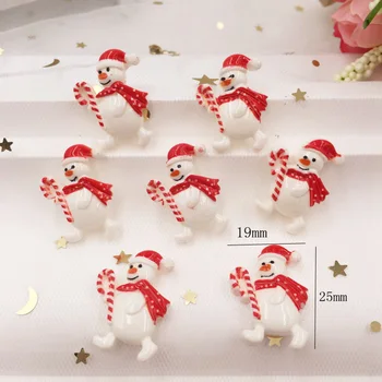 50pcs Dervos Spalvinga Kalėdų Derinys Flatback Cabochon Akmens Miniatiūrų Kalėdų Ornamentu 