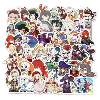 50pcs Genshin Klee Zhongli Poveikio Žaidimas Anime sienos plakatas Lipdukai Manga Mielas Lipdukas Odos Vaikams namų kambarį apdaila