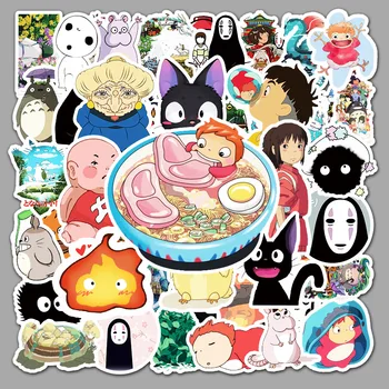 50Pcs Japonų Anime Lipdukai Ghibli Hayao Miyazaki Totoro Atkakli Toli Princesė Mononoke KiKi Studentų Kanceliarinės prekės Lipdukas