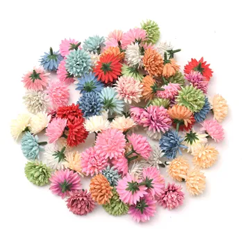 50pcs Mini Dirbtinio Šilko Gėlių Galvos, Vestuvių Dekoravimas 