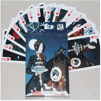 54 Lakštai/Set Anime Black Butler Pokerio Kortos Komiksų Simbolių Rinkimo Kortos Kalėdų ir Naujųjų Metų dovanos