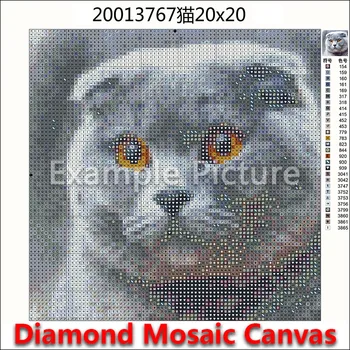 5D kvadratiniu Diamond tapybos, siuvinėjimo kryželiu Gyvūnų Tiger cat dramblys 