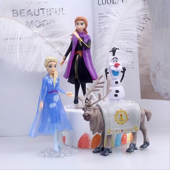 5vnt/Daug Disney 9-14cm Sniego Karalienė Ana Elsa sušaldyti 2 Olaf Sven Kristoff Princesė Žaislai Pvc Veiksmų Skaičius, Lėlės Vaikams Dovanų