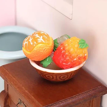 5vnt/daug Lėlių Mini Vynuogių, Apelsinų Vaisiai, Maisto 1-2cm Masto Lėlių Miniatiūros Dekoro Rinkiniai