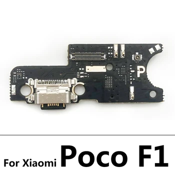 5VNT Nauji USB Įkrovimo Jungtį Valdybos Doke Uosto Flex Kabelis Su Mic Mikrofonas Xiaomi Mi Poco F1 F2 Pro M3 F3 X3 NFC X3 Pro