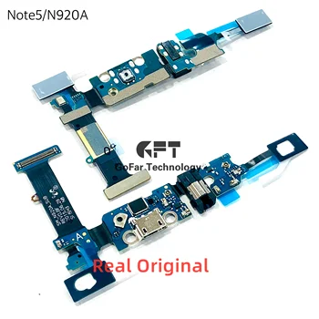 5vnt USB Įkrovimo lizdas Jungtis Valdybos Dalių Flex Kabelis su Mikrofonu Mic Samsung Galaxy Note5 N920F N920A N920T N920V/P/C