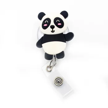 6 Stiliaus Miško Mielas Gyvūnų Panda & Bear Ištraukiama Kortelės Turėtojas Ženklelis Ritės Slaugytoja Paroda Enfermera Mergina Pavadinimą Kortelės Krūtinės Berniukas