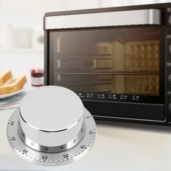 60 Minučių Virtuvės Laikmatis su Magnetinis pagrindas Virtuvės Dalykėlių Kepimo Įrankiai iš Nerūdijančio Plieno Virtuvės Laikmatis