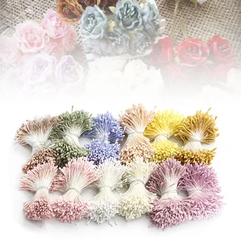 600/1000/1800Pcs Mini Stamen Matinis Rankų darbo Dirbtinės Gėlės, Vestuvių Šalies Namų Dekoro 