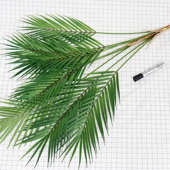 60cm Dirbtinis žali Lapai Palmių Lapų Augalų, Plastikiniai Bonsai Lapai Sodo Namų Vestuvių Stalo Puošyba, Dekoravimas
