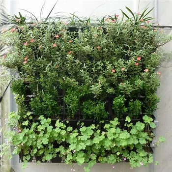 64 Kišenės Sienos Kabo Sodinimo Krepšiai Juoda Daigai Auga Krepšiai Sodinamoji Vertikalus Sodas Daržovių Gyvenimo Bonsai Gėlių, Augalų Puodą