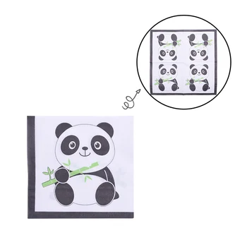 65Pcs Animacinių filmų Panda Gimtadienio Vienkartiniai Indai Nustatyti Plokštė Taurės Popieriniu Rankšluosčiu Šiaudų Kūdikio Dušas Šalis Dekoro Prekes
