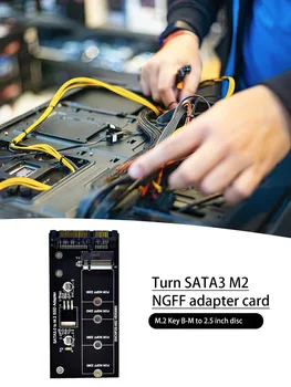 6G NGFF SATA iki 2 M. Adapteris SATA3 Pjesė SSD M2 SATA Plėtros Kortelę ar B Klavišą, norėdami M Svarbiausių Paramos 30/42/60/80mm