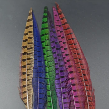 6optional spalvų skristi susiejimas fazano uodegos 5vnt/set 35cm ilgio minkštas kvėpuojantis ringneck uodegos plunksnos nimfa uodegos&kojos ir įstaigos