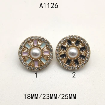 6pcs metalo apvalius mygtukus, kalnų krištolas perlų mygtukai, moteriški paltai, marškinėliai, rankinės, kelnės, siuvimo reikmenys, reikmenys 