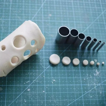 7-Gabalas Apvalios Formos Molio Cutter Įdubimas Apskritimo Formos Karpymo Pelėsių Keramikos Dotting Įrankiai