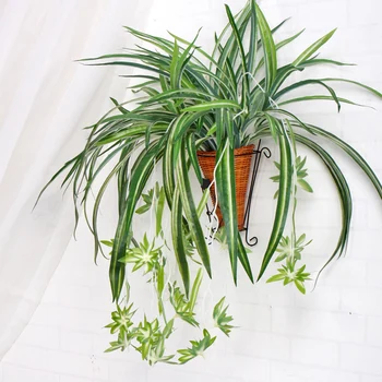 70cm Dirbtinės Plastikinės Augalai Chlorophytum Puokštė Netikrą Gėlių Sienos Kabo žali Lapai Kambarį Namo, Sodo Puošmena