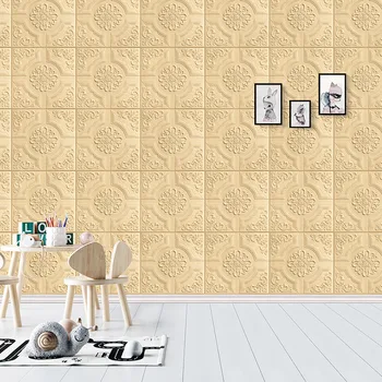 70x70cm 3D Sienų Lipduko Plytų Imitacija Miegamojo Puošmena Vandeniui Lipni Tapetai Gyvenamasis Kambarys, Virtuvė, TVBackdrop